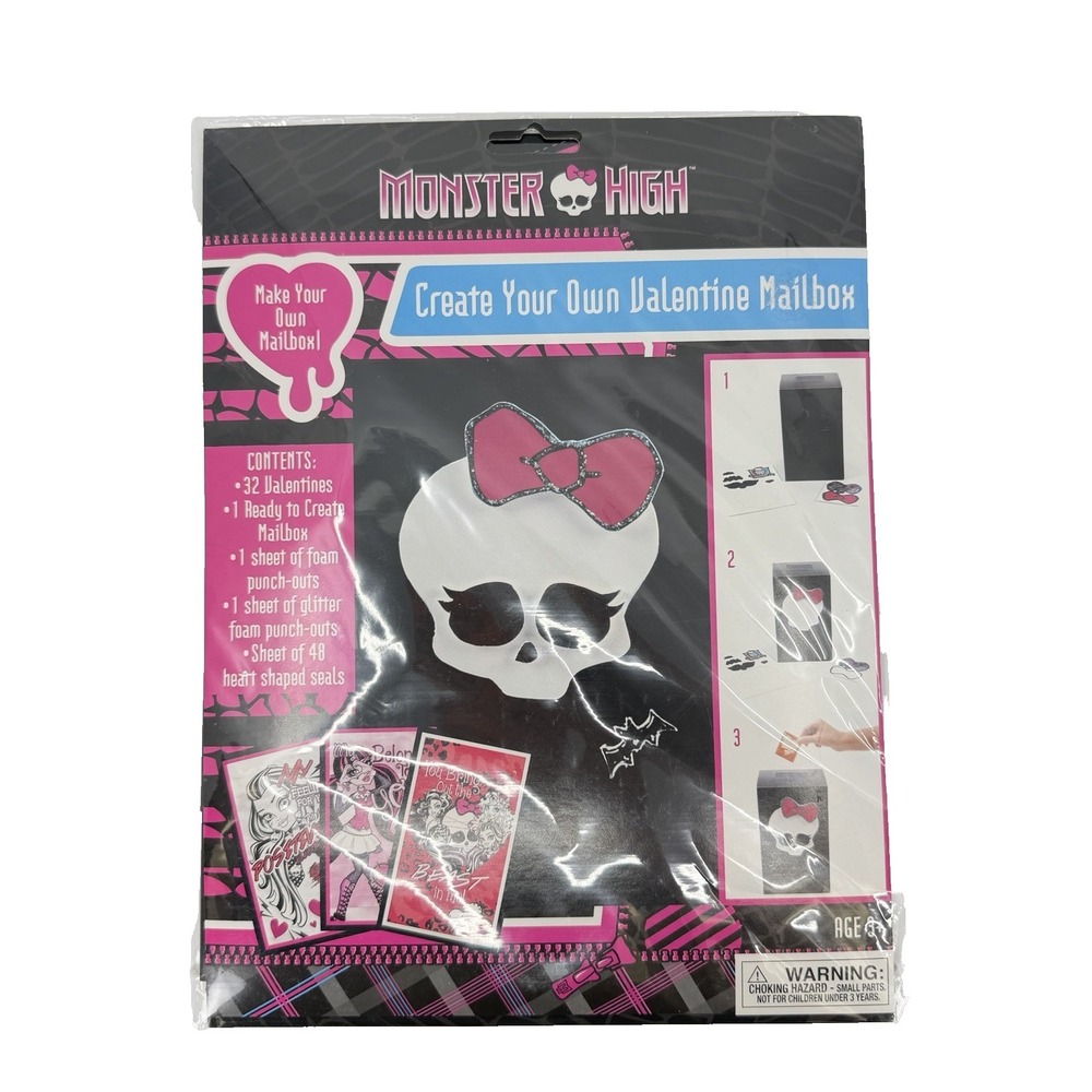 Monster High Create Your Own Valentine Box with 32 Valentines